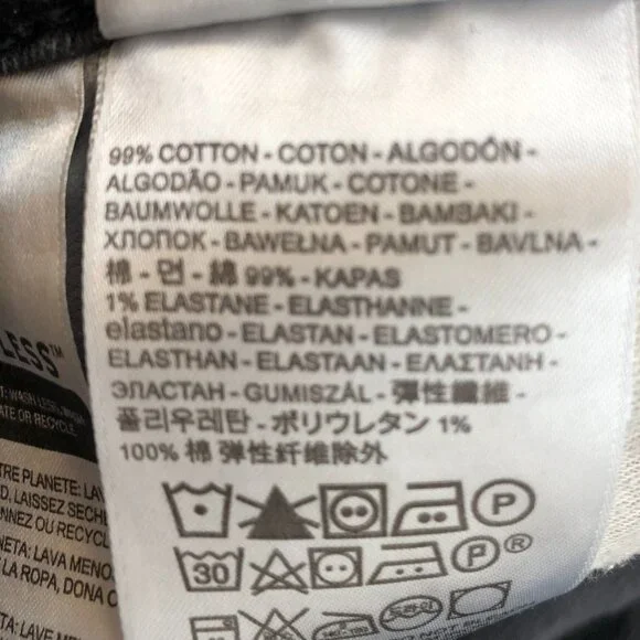 Levi's Mens Jeans Size 31x32 511 Slim Straight Classic Black Denim Casual Travel - Picture 8 of 13